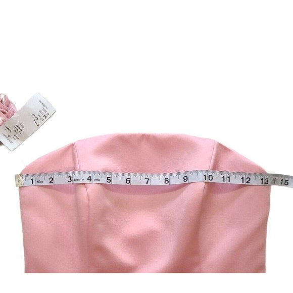 Alfred Angelo Dress Women's Size 4 Pink Strapless Knee Length Party Barbiecore - Picture 10 of 12